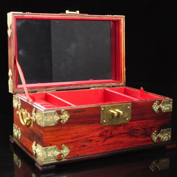 老挝大红酸枝珠宝箱 融合工艺与实用的室内外装饰精品